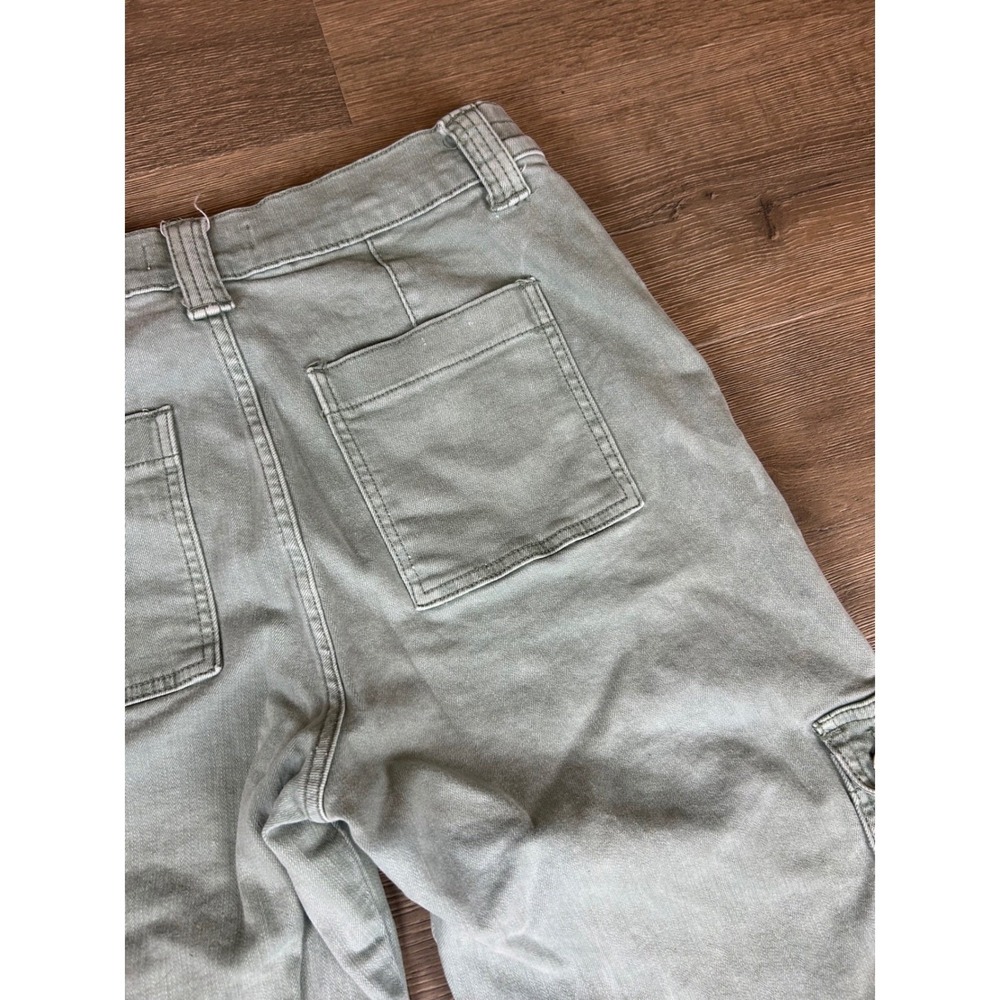 Vervet Los Angeles Sage Green Cargo Pants Straight Leg Stretch V3376AGS Size 31 - Picture 13 of 13